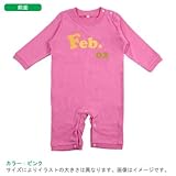 BabyChips February(名入れ長袖ベビーロンパース) 80 ピンク