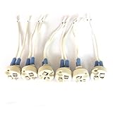 Glo-shine 6pcs MR16 MR11 Lamp Socket,Lamp Holder Lamp Base Socket Wire Adaptors For Downlights Minia