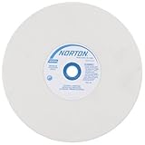 Norton Premium White Bench and Pedestal Abrasive Wheel Type 01 Straight Aluminum Oxide 1 Arbor 8 Dia