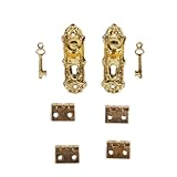 Fenteer １２対　1/12　金属製　ドールハウス用　おもちゃの小部品　ヒンジ　戸棚　ドア用　