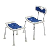 シャワーチェアセット シャワーベンチ シャワーステップ 背もたれなし 背もたれ付き アルミ製 6段階 高さ調整 座部横幅約51cm ワイドな横幅 座部奥行約31cm ワイドな奥行 柔らかクッション付き