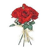asca 造花 ローズブーケ レッド A-36033-002