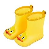 Baby Cute Cartoon Duck Rain Boots、chrikathy新しい少年少女動物ゴム防水暖かい雨靴幼児子供の子供 16