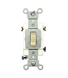 Leviton CSB3-20I 20 Amp, 120/277 Volt, Toggle 3-Way AC Quiet Switch, Commercial Grade, Grounding, Iv