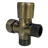 lasco-simpatico真鍮プッシュボタンスタイル個人シャワー切替弁1 / 2インチメスInletと1 / 2インチオスIronコンセント 84541A 1