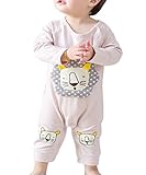 YY-Natuhi ベビー服 女の子 男の子 ロンパース 新生児 赤ちゃん ボディースーツ 肌着 出産祝い 子供服 綿 長袖 七五三 カバーオール かわいい ストライブ ライオン柄 (73cm, 2ピ