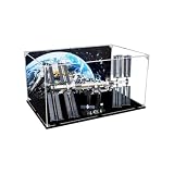 レゴ21321国際宇宙ステーションモデル用透明アクリルディスプレイケース、クリアボックス、ストレージボックス、ディスプレイボックス、21321モデルと互換性あり(ディスプレイボックスのみ)(ブラックベース)