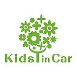 imoninn KIDS in car ステッカー　【シンプル版】　No.28　幸せの花　（黄緑色）
