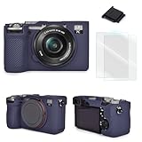 VOVMOEYA ソニー Sony α7CII/ILCE-7CM2/A7CM2との互換性ありカメラケース α7C2専用 ボディケース a7CIIシリコンカメラケース ILCE-7CM2カバー カメラA7CM2/ILCE-7CM2専用保護ケース A7C II A7CMark 2 α7C ii保護バッグ A7CM2対応ケース シリコン製 シボ 快適なグリップ 携帯便利 耐衝撃-ネイビー