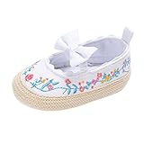 (プタス) Putars 赤ちゃん 靴 スリッポン 刺繍 お花柄 蝶結び キャンバス ファーストシューズ コットン やわらかい つま先保護 プリンセス 歩行練習 履きやすい 履き心地いい 女の子 滑り