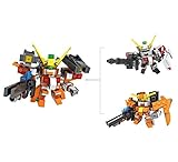 iBrick 5 in 1 合体ロボット(変形戦闘機) ＤIY 積み木型 立体パズル 知育玩具 ＤIY 積み木型 立体パズル 知育玩具 お祝いプレゼント子供おもちゃ (359 PCS)