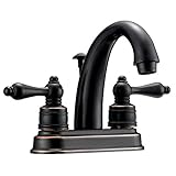 Designers Impressions 652242 Oil Rubbed Bronze Two Handle Lavatory Bathroom Vanity Faucet - Bathroom
