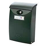 POSTVNI 郵便受け 郵便ポスト メールボックス 鍵付き A4 スクエアタイプ 3カラー サイズ2種類 (コンパクトサイズ, レトログリーン)