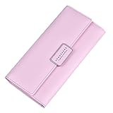 RIOS RFIDウォレットレディース - セキュリティクレジットカードプロテクターブロッキングウォレットカードオーガナイザーカードホルダー保護 (ピンク) [並行輸入品]