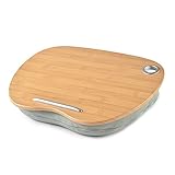 膝上テーブル ノートパソコン タブレット 用 デスク 枕 (グレー)