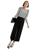[Les Hiboux(レ・イブー)] ワンピース マタニティ 長袖 ボーダー ロング 授乳服 レディース M