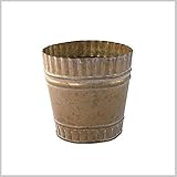 鉢 プランター ポット 鉢カバー マドレーヌ ラウンド ブリキ アンティーク カバー おしゃれ かわいい MADELEINE ROUND POT Lサイズ