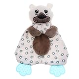 Fenteer 全4種類 ベビー用毛布 ぬいぐるみ玩具 手のラトル ベビー 動物の型 おやすみ ブランケット 小さな - くま
