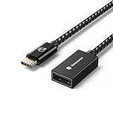 Yottamaster USB Type-C 変換ケーブル（1m）OTGケーブル USB3.1 Gen2 タイプCオス→タイプAメス 変換アダプタ 10Gbps高速データ転送 タイプC 変換コネクター ブラック[P-U100-CAF10]
