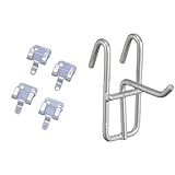 『 メッシュ パネル 壁掛 金具 シルバー MPA-KK』と『 メッシュ パネル フック 30mm シルバー 2個入り MPA-F3』のセット