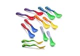 Parent's Choice Fork & Spoon 4 Piece Set (Green/Blue | Yellow/Orange) by Parent's Choice