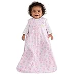 Halo Sleepsackコットンピンクwith鳥と花印刷、スモール