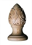 gw4237 Grapesフィニアル、手彫りBasswood by Campbell Moulding