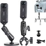insta360 x5用 クランプマウント アルミニウム合金 360°回転 車載マグネット 88mmマグネットマウント自転車 バイク マウント GoPro用アクセサリー 耐摩耗滑り止め アクションカメラ Hero 13 12 11 10 9 Insta360 X5 X4 X3 Ace Pro DJI Osmo 360 Action 5 Pro 4/デジタルカメラ/ビデオカメラに対応