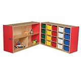 Wood Designs Half and Halfストレージwith 20 assortedトレイ
