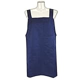 エプロン 前掛け H型ミドル丈 ガーデニング キッチン女性 婦人用 業務用（ネイビー）