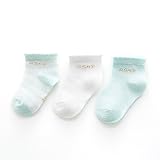 ZZソックスかわいい赤ちゃん幼児アンチスリップ足首ソックスボートソックスキャンディカラー3パック