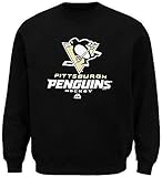 Pittsburgh Penguins NHL Boysマジェスティックフリースクルーネックスウェットシャツブラックユースサイズ L