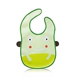 GOGO Baby Animal Bib With Pocket And Side Closure, Wash and Wipe Bib 1 Pc-Frog