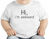 Hi I'm Awkward Funny Slogan オーガニックベビーTシャツ 12 - 18 Months