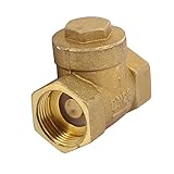 uxcell 水ゲートシングル方向弁 1.9cm 24mm メススレッド径 デュアルポート 真鍮