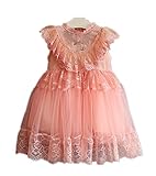 Candykids 子供ワンピースキッズレースワンピース　キッズドレス　総レース　どもドレス 結婚式 発表会 七五三 子供ワンピース フォーマル 女の子 女児 ジュニア 遊戯会 日常服 (130cm,