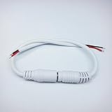 [koneko]DC 白 CCTV カメラ モニターLED 2個用 5.5x2.1 メス オス アダプタ ケーブル 線