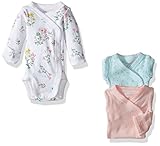カーターズ Carter's ボディスーツ 前開き サイドスナップ 長袖 綿リブ100% 3枚組 3-Pack Side-Snap Bodysuits 6M (61-67cm)