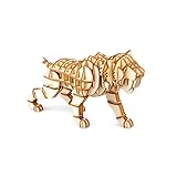 つくるんです® 日本語説明書付 3D ウッドパズル 動物シリーズ (トラ)