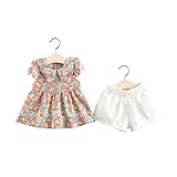 FEVON　セットアップ　ベビー　女の子　夏　上下セット　トップス+ショートパンツ　2点セット　可愛い　レモンのプリント　ブラウス　赤ちゃん　女児　ノースリーブ　フリル　おしゃれ　短パン　ボトムス　新