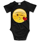 カスタム絵文字Kiss Face Baby Girl and Boy登山漫画半袖シャツ[ - - - - - - - カラー: ブラック