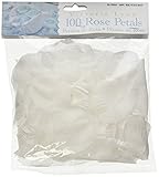 Darice rc-7209 – 01装飾サテンゆったりローズ花びら、ホワイト、100枚パック