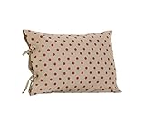 Cotton Tale Designs Dot Plain Pillow Case with Ties, Raspberry by Cotton Tale Designs