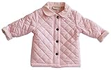 ブティックコレクションピンクQuilted Jacket W /コーデュロイ襟& Folded Sleeve カラー: ピンク