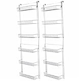 Overドアキッチンストレージバスケットラック5足6シェルフパントリークローゼットのセット2