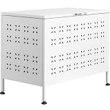 ゴミ箱 屋外 大型 230L ゴミステーション ダストボックス 組立式 ふた付き カラス・野良猫対策 ゴミ荒らし防止 ごみ収集ボックス 庭用 戸建て 公共施設用 (クローバー)