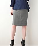 Angeliebe エンジェリーベ マタニティ 産前 産後 対応 フィット タイト スカート ( 3レングス展開 ） 妊婦服 仕事着 M ミドル 丈 杢 グレー 21621 21621360