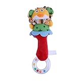 Domybest おもちゃ 子供おもちゃ ぬいぐるみ ガラガラ ふわふわ 知育玩具 新生児 赤ちゃん カラフル 聴覚 視覚刺激 お祝い ギフト（リトルライオンの形 ）