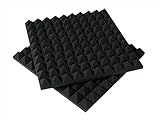 【tshop】 防音シート 防音材 高密度 形状記憶 吸音 波型 10枚セット 吸音材 スポンジ 50cm x 50cm x 3cm 【 10枚セット 】 10 黒