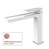 Awa – Ophir – レッドドット2015 – Basinシングル穴蛇口ミキサー ホワイト C021-biWhCr-i98